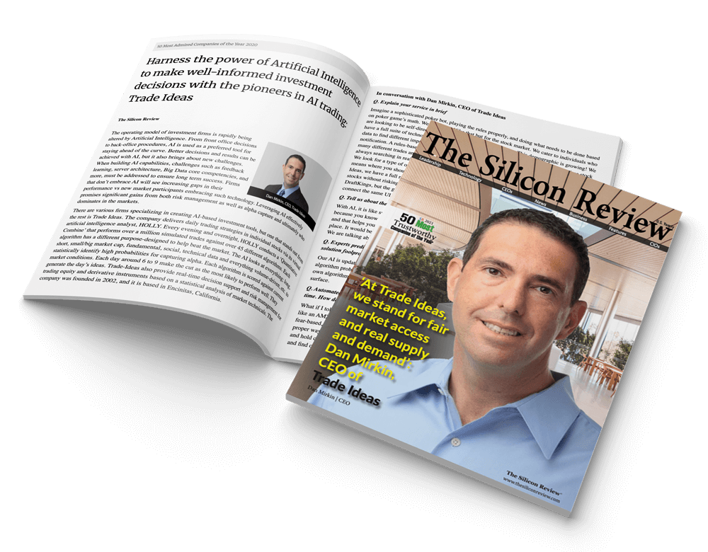 Magazine mockup of an article written about Dan Mirkin in The Silcon Review.